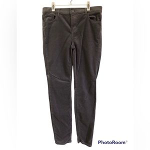 LOFT Women's Corduroy Modern Skinny Pants - Dark Gray Size 4